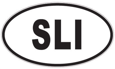 SLI - 3 Letter Initials Oval Magnet