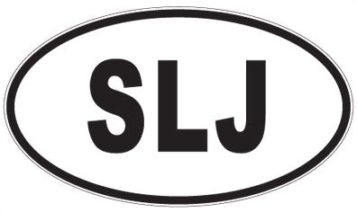SLJ - 3 Letter Initials Oval Magnet