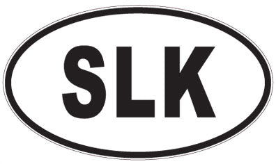 SLK - 3 Letter Initials Oval Magnet