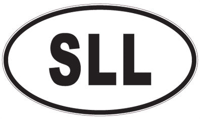 SLL - 3 Letter Initials Oval Magnet