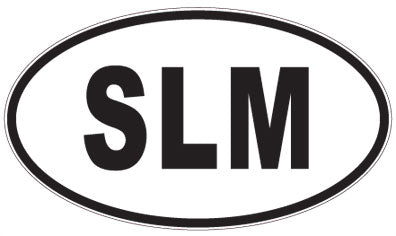 SLM - 3 Letter Initials Oval Magnet