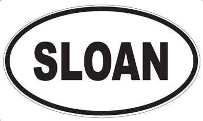 SLOAN - Oval Sticker