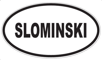 SLOMINSKI - Oval Sticker