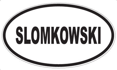 SLOMKOWSKI - Oval Sticker