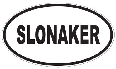 SLONAKER - Oval Sticker