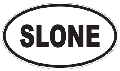 SLONE - Oval Sticker