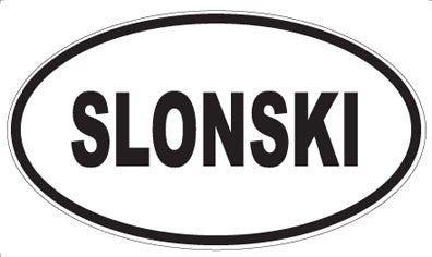 SLONSKI - Oval Magnet