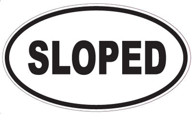 SLOPED - Oval Sticker