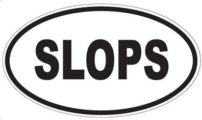 SLOPS - Oval Sticker