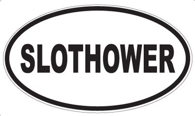 SLOTHOWER - Oval Sticker