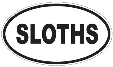 SLOTHS - Oval Sticker
