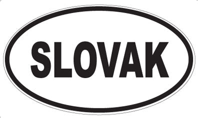 SLOVAK - Oval Sticker