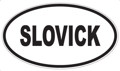 SLOVICK - Oval Magnet