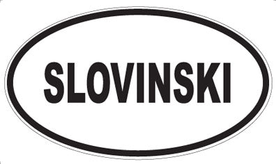 SLOVINSKI - Oval Sticker