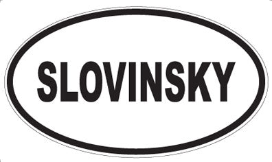 SLOVINSKY - Oval Magnet