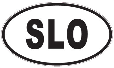 SLO - 3 Letter Initials Oval Magnet