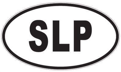 SLP - 3 Letter Initials Oval Magnet