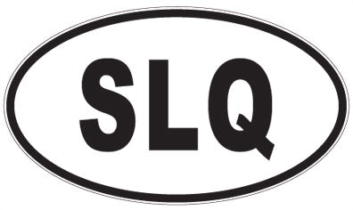 SLQ - 3 Letter Initials Oval Magnet