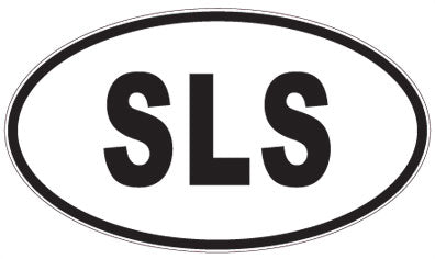 SLS - 3 Letter Initials Oval Magnet