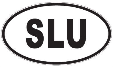 SLU - 3 Letter Initials Oval Sticker