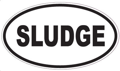 SLUDGE - Oval Sticker
