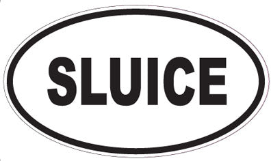 SLUICE - Oval Sticker