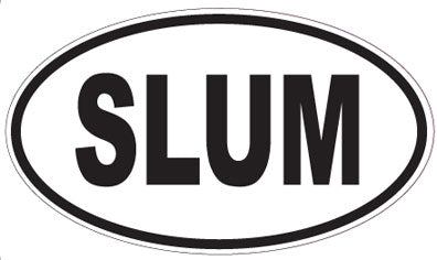 SLUM - Oval Sticker