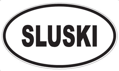 SLUSKI - Oval Sticker