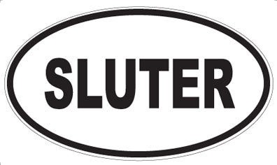 SLUTER - Oval Sticker