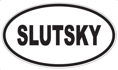 SLUTSKY - Oval Sticker