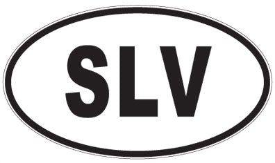 SLV - 3 Letter Initials Oval Magnet