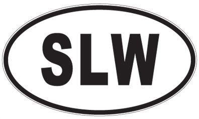 SLW - 3 Letter Initials Oval Sticker