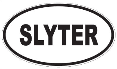 SLYTER - Oval Sticker