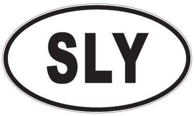SLY - 3 Letter Initials Oval Magnet