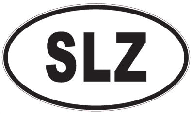 SLZ - 3 Letter Initials Oval Magnet