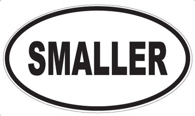 SMALLER - Oval Sticker