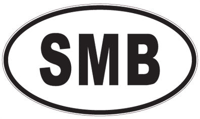 SMB - 3 Letter Initials Oval Magnet