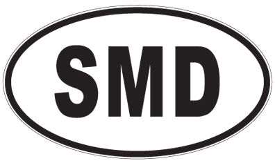 SMD - 3 Letter Initials Oval Magnet