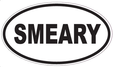 SMEARY - Oval Sticker