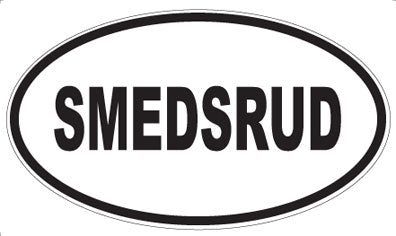 SMEDSRUD - Oval Sticker