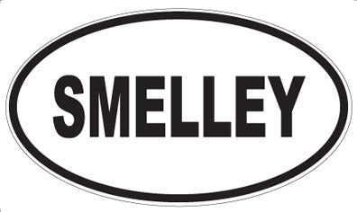 SMELLEY - Oval Sticker
