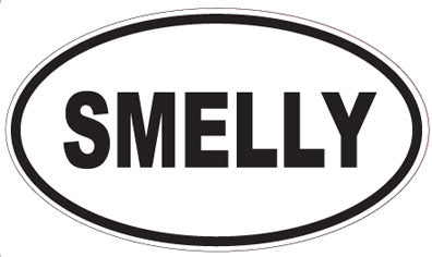SMELLY - Oval Sticker