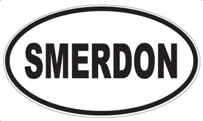 SMERDON - Oval Sticker