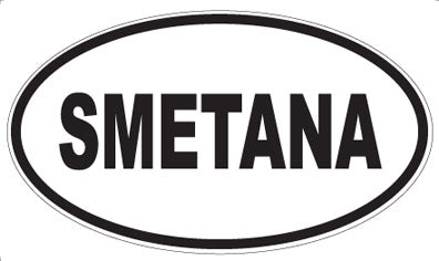 SMETANA - Oval Sticker