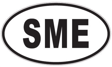 SME - 3 Letter Initials Oval Magnet