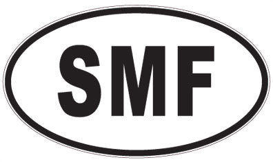 SMF - 3 Letter Initials Oval Sticker