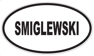SMIGLEWSKI - Oval Sticker