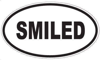 SMILED - Oval Sticker
