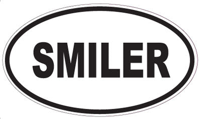 SMILER - Oval Sticker