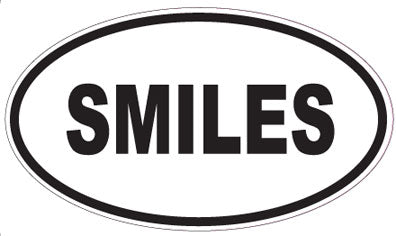 SMILES - Oval Sticker